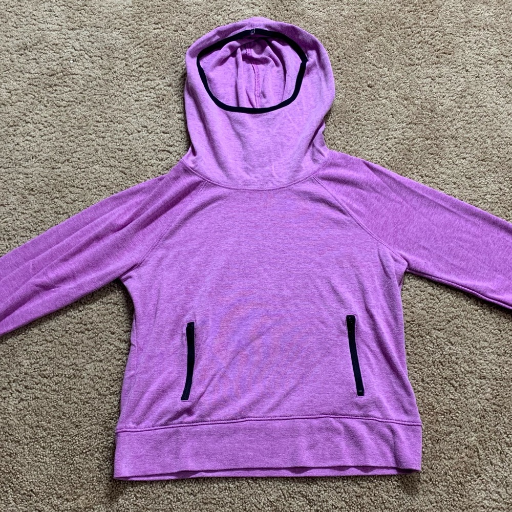 ZIP Pocket Purple Hoodie